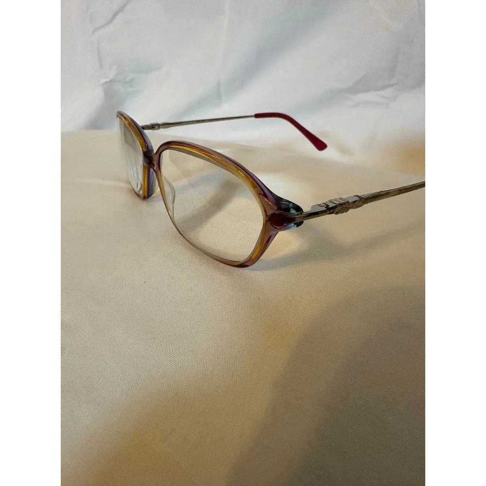Sferoflex 1522 C363 Women Purple Amber Oval Eyeglass Frames Italy 52-14-130